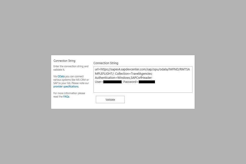 3-SharePoint-Integration-Enter-Connection-String-Layer2 3-SharePoint-Integration-Enter-Connection-String-Layer2